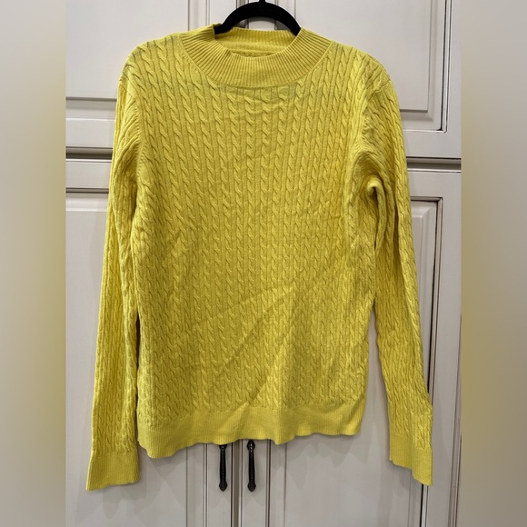 Amazon Essentials Vibrant Yellow Cable Knit Sweater - Picture 1 of 5